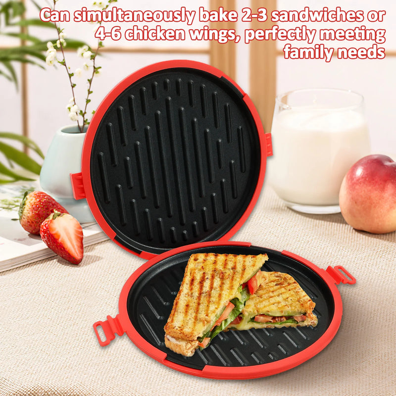 Microwave Sandwich Maker Microwave Grill Pan with Silicone Anti Scald Sleeve Microwaves Bacon Cooker Cookware Kitchen  Accessory