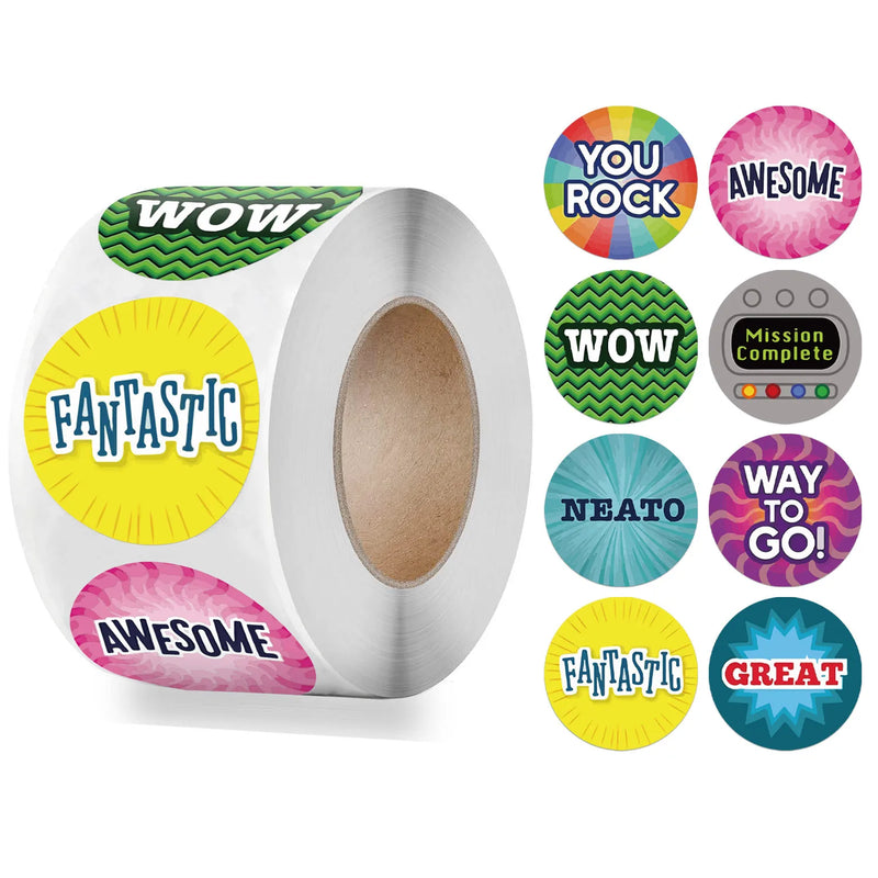 100-500pcs New Cute Reward Stickers with Word Motivational Stickers for School Teacher Kids Student Stationery Stickers Kids