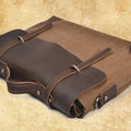 Vintage Military Canvas Leather Men Messenger Bag Men Shoulder Bag Men Bag tote Handbag Leather Briefcase Crossbody Bag Sling