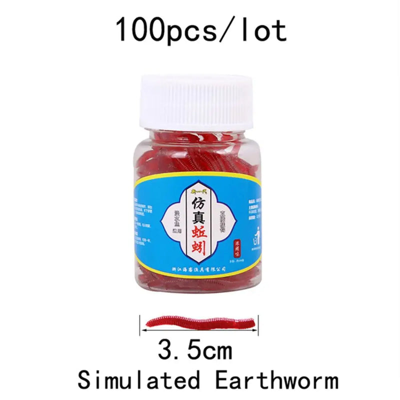 Lifelike Red Worm Soft Lure Earthworm ice winter Fishing | SAMAG