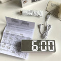 Acrylic/Mirror Digital Alarm Clock Voice Control Snooze Night Mode Table Clock 12/24H Anti-disturb Funtion Electronic LED Clock