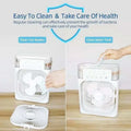 Lenovo Portable Fan 3 in1 Humidifier Air Adjustment LED Light Household USB Chargeable Air Conditioner Office Moisturizing Fan