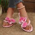 Women's 2026 New Resort Style Lightweight Non-slip Casual Flip-flops Summer Floral Decoration Comfortable Non-slip Flip-flops