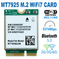 WDXUN for MT7925 WiFi7 Network Card Bluetooth 5.3 M.2 NGFF Wireless Adapter 5400Mbps Tri Band 2.4G 5G 6GHz Wifi 7 For | SAMAG