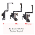 Front Ear Speaker With Flex Cable For iPhone X XR XS 11 Pro Max Top With Bottom Loud Speaker Replacement
