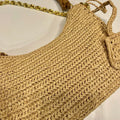 Luxury Designer Brand Handmade Straw Bag Female Shoulder Bag Women High Quality Handbag Shoulder Bag Luxury Bags For Woman