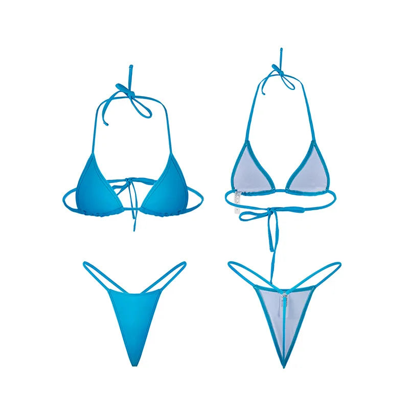 " Sexy Bikini Set - Triangle Tie Side String Swimsuit | SAMAG