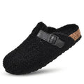 Kidmi Winter Cork Footbed Clogs For Women Men Indoor Keep Warm Fluffy Mules Slippers With Arch Support Lady Sofe Potato Shoes