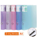 Clear Plastic Files A4 Binder 2-Rings Folder For Documents A4 Paper File Organizer 2-Ring Binder A4 Filing Cabinet