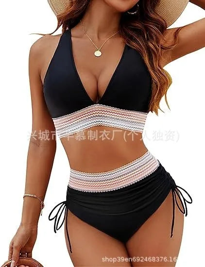 Women's Sleeveless High Waist Halter Neck Bikini | SAMAG