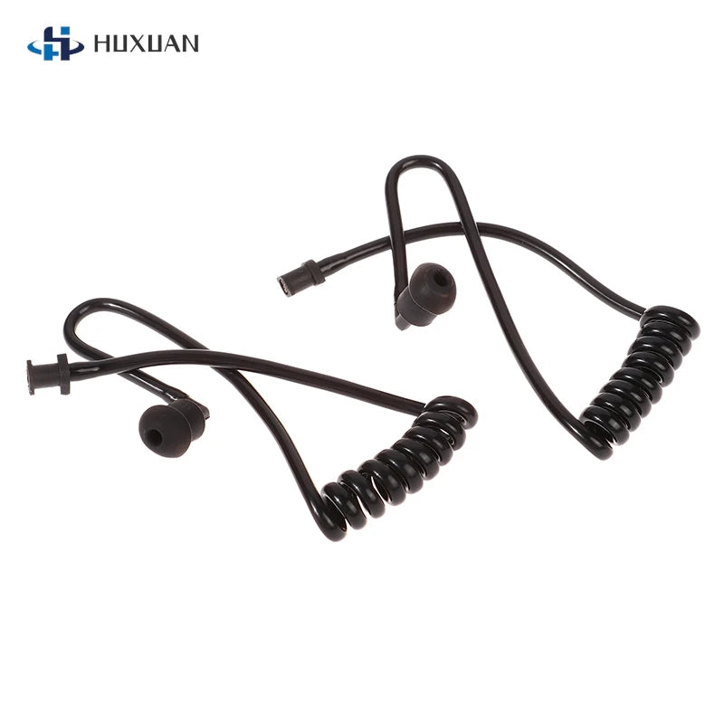 2Pcs Spring Air Tube Coil Acoustic Air Tube Earplug Replacement For Radio Earpiece Headset Walkie Talkie Earphone Coil