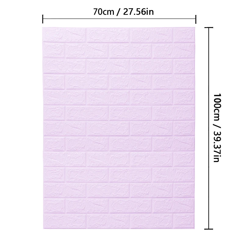 3D Waterproof Wall Sticker Soft Foam Brick Pattern DIY Wall Home Children's Room Bedroom Warm Decoration Wallpaper