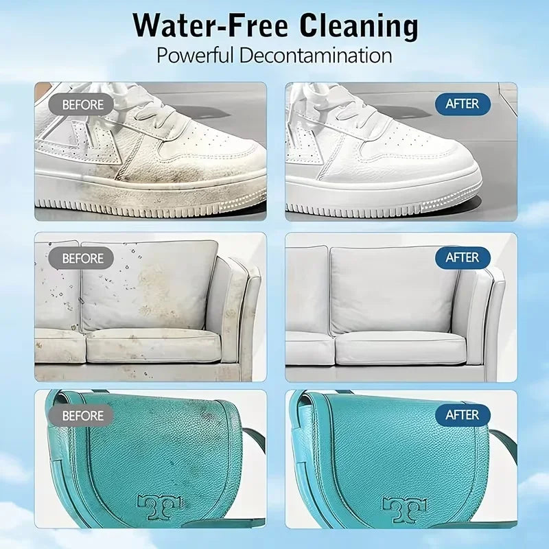 Fasilawei Concentrated Multi-Use Cleaner Gel: Sponge-Included, Jasmine-Scented, Instant Whitening/Stain Removal for Shoes & Car