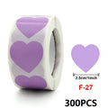 100-500PCS Thank You Stickers New Rolling Merci Stickers for Business Packaging Home Made Love Heart Shaped Sticker