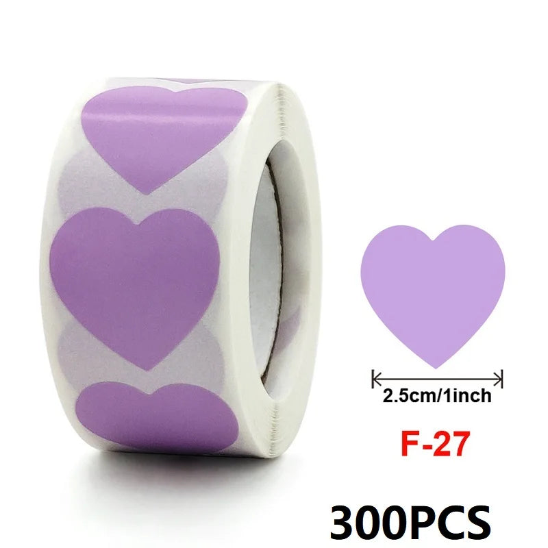 100-500PCS Thank You Stickers New Rolling Merci Stickers for Business Packaging Home Made Love Heart Shaped Sticker