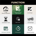 NORTH EDGE 2026 TERRAX Men's Digital Watches Outdoor Sports Swimming Waterproof 50M Stopwatch Countdown Electronic Watch For Men