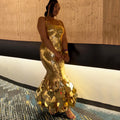 Shiny Sequined Mermaid Evening Dresses Ankle Length | SAMAG