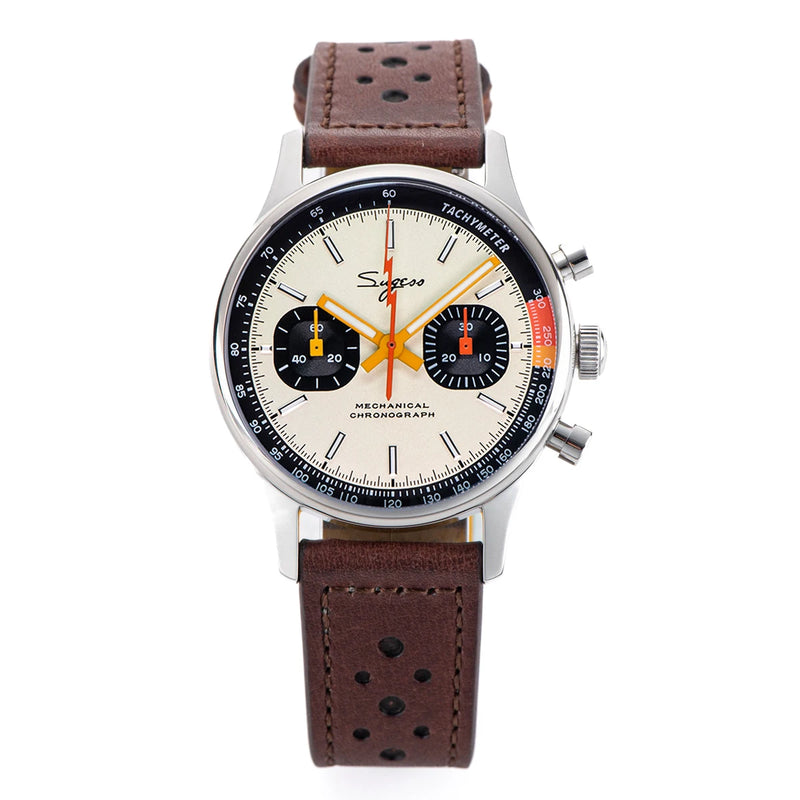 Sugess Pilot Watch ST19 Origin Movement Swanneck Wristwatch Mechanical Chronograph Sappire Crystal - Visuel 17 | SAMAG