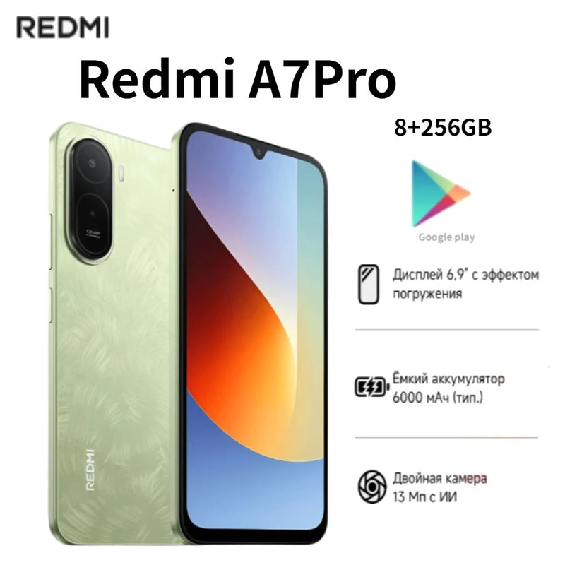 2026 New Official Authentic Product Redmi A7Pro 8 GB RAM 256 GB ROM 6.9' FHD+ Helio G85 Gaming Smartphone Dual 5G VoLTE 5000mAh