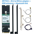 WDXUN for MT7925 WiFi7 Network Card Bluetooth 5.3 M.2 NGFF Wireless Adapter 5400Mbps Tri Band 2.4G 5G 6GHz - Visuel 6 | SAMAG