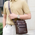 Men's PU Leather Crossbody Shoulder Bags High quality Tote Fashion Business Man Messenger Bag  Leather Bags fanny pack