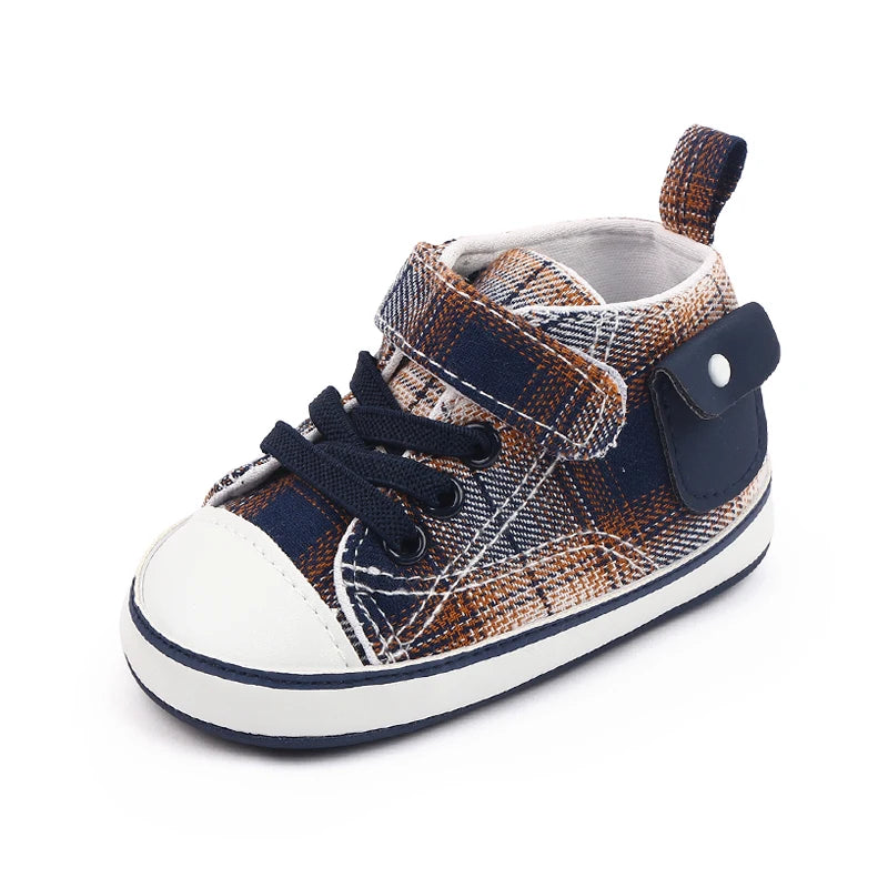 Baby Canvas Shoes Soft Cotton Baby Fashion Shoes First Walking Shoes Casual Sneaker 0-6-12 Months Boys and Girls Prewalking Shoe