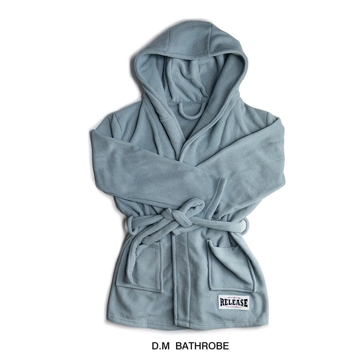 Men's Bathrobe Short Style Thick Comfortable Soft Plush Fleece Solid Color Pajama Casual Home Warm Bath Robes