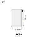 10Pcs A5 A6 A7 Binder Pockets Waterproof Zipper Pouch for 6 Ring Notebook Binder Clear Document Filing Bag Leaf Organizer Folder