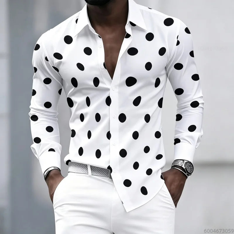 Men's shirt with polka dot print, trendy and personalized | SAMAG