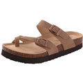 Shevalues Cork Sole Slippers For Women Men Classic Suede Summer Sandals With Arch Support Fashion Orthopedic Beach Cork Shoes