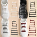 16pcs/lot Silicone Shoelaces No Tie Shoelaces 12 Colors Elastic Lace Shoelace Creative Lazy Silicone Laces Rubber Lace