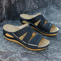 2026 Women's Wedge Slippers Fashion Casual Sandals Summer Open Toe Beach Slippers for Women Non-Slip Platform Sandals Pig Size