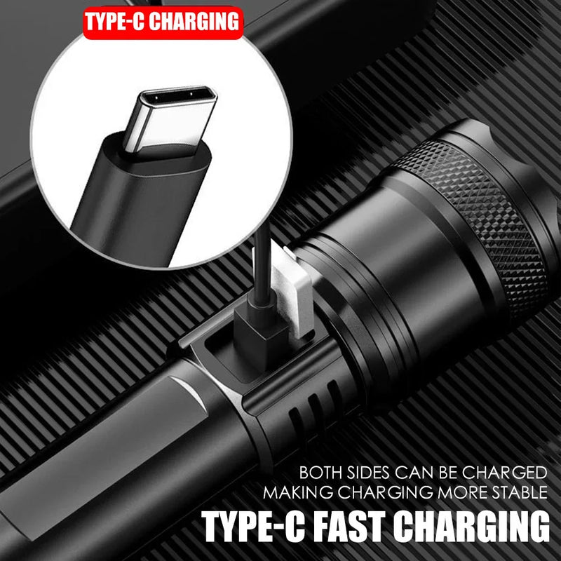 Rechargeable Flashlights High Power LED Tactical Flashlight Super Bright Handheld Hunting Torch Light for Emergency Hiking Fish