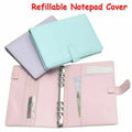 Vintage Refillable Notebook A5 A6 File Folder Notepad Cover Leather Ring Binder Office Documents Organizer Paper Storage