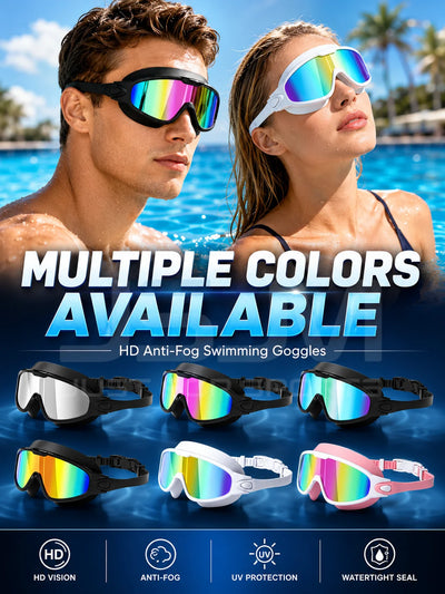 JSJM New Upgraded Adult Swimming Goggles Anti - Fog Wide | SAMAG