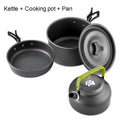 Outdoor Camping Cookware Set Aluminum Non Stick Pot Portable Outdoor Tableware Cookware Cooking Pot Bowl Hiking BBQ Picnic