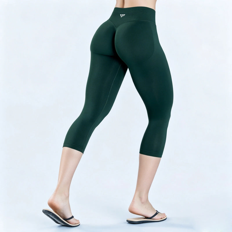 KEEP THAT PUMP Yoga Capri Pants Women's Gym Leggings Workout Low Waist Seamless Fitness Clothes Printed Lifting Hip Pant