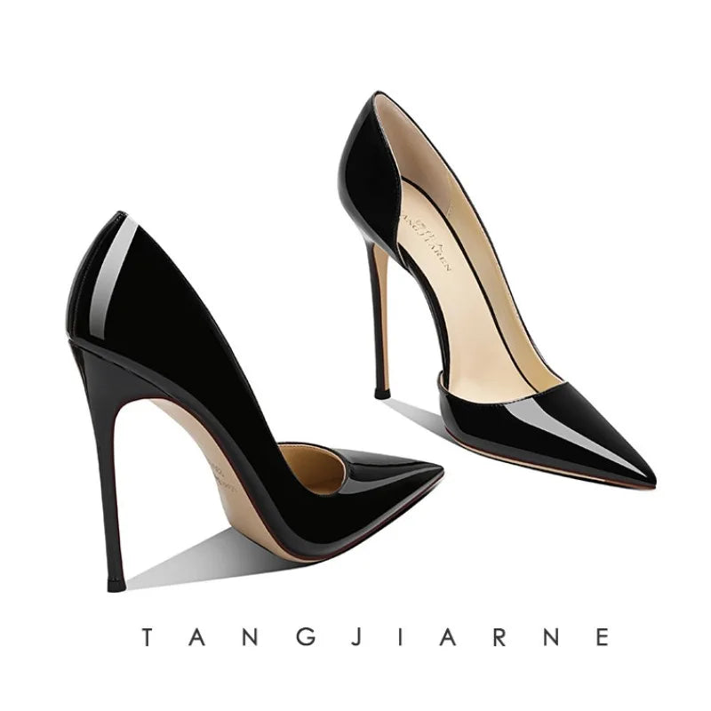 2026 Fashion Gradient Color Side Empty High Heels Women's Thin Heels 12cm Shallow Mouth Sexy Pointed Temperament Single Shoes