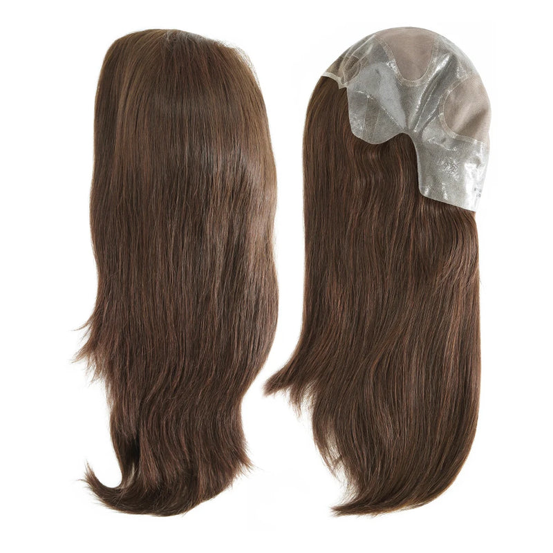 MW46 - 16" Lace Front Natural Hair Wig Chinese Human Hair Full Head Wigs for  Women