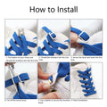 Elastic Shoelaces Without Ties Flat Shoe Laces for Sneakers Metal Buckle Lock Lazy Shoelace Mesh Precision Weaving Shoestrings