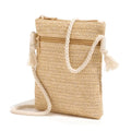 Fashion Straw Shoulder Bag Woven Square Phone Bag Handbags