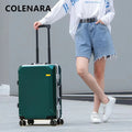COLENARA Cabin Suitcase Men's Business Boarding Box Women's Aluminum Frame Trolley Case 20"22"24"26 Inch Large Capacity Luggage