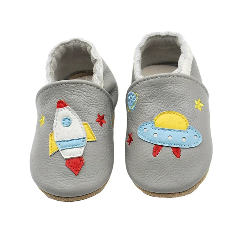Autumn Baby Shoes Toddle Boys Girls Skid-Proof Shoe Soft Sheepskin Sneakers Fashion Animal Picture First Walker Moccasins 0-24M