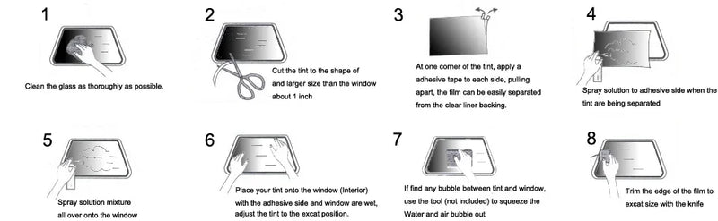 Width 40/50/60/70/80/90 cm Heat & UV Block Professional Window Tint Auto Car UV Protector Glass Sticker Sun Shade Window Film
