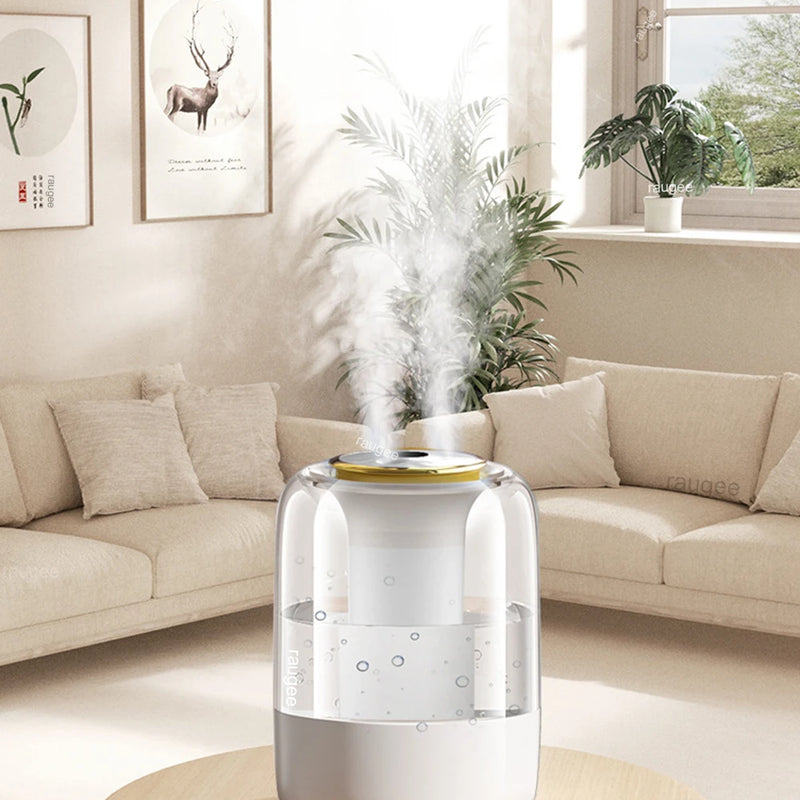 Air Humidifier 2.2L Large Capacity Home Humidifier Mute Mist Maker Double Nozzle Usb Humidifier for Bedroom with LED Night Light