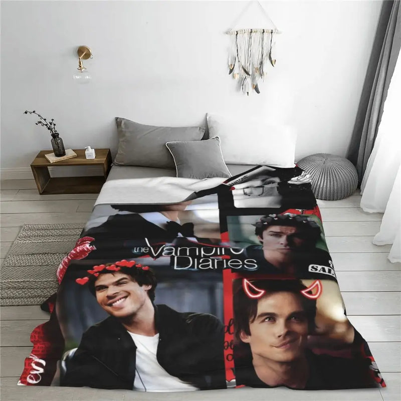 The Vampire Diaries Damon Salvatore Blanket