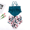 Swimwear Ruffles Women Suits Two Piece Sets Printed | SAMAG