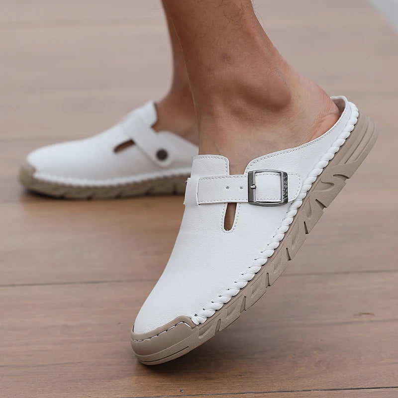 High Quality Semi Slip Shoes 2026 Arrival Men's Leather Shoes Comfortable and Casual Loafers Breathable Outdoor Walking Shoes