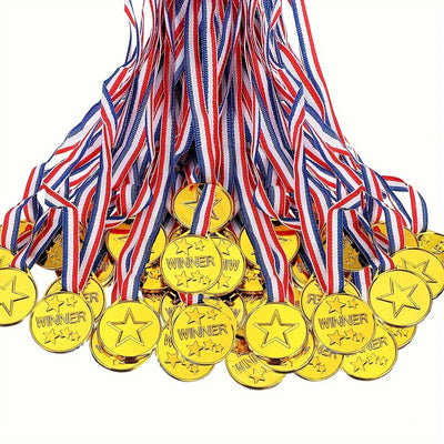 Plastic Gold Winner Award Golden Medals Kids Birthday | SAMAG