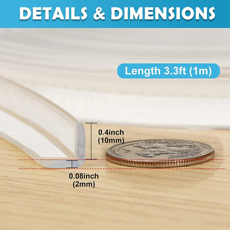 Table Corner Protectors Clear Table Corner Guards Baby Proofing Corner Protector Soft Silicone Furniture Edge Bumper Strip